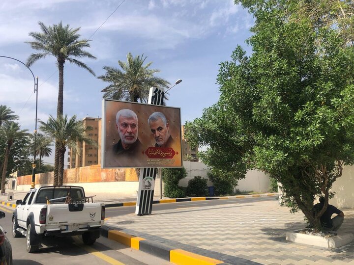 الحشد الشعبي ينهي أعمال تجديد وصيانة صور الشهداء داخل المنطقة الخضرا