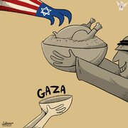 كاريكاتير / العرب في خدمة الصهيونية في ظل تجويع غزة