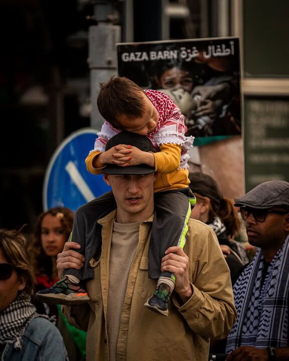 تظاهرات در مالمو سوئد در حمایت از فلسطین