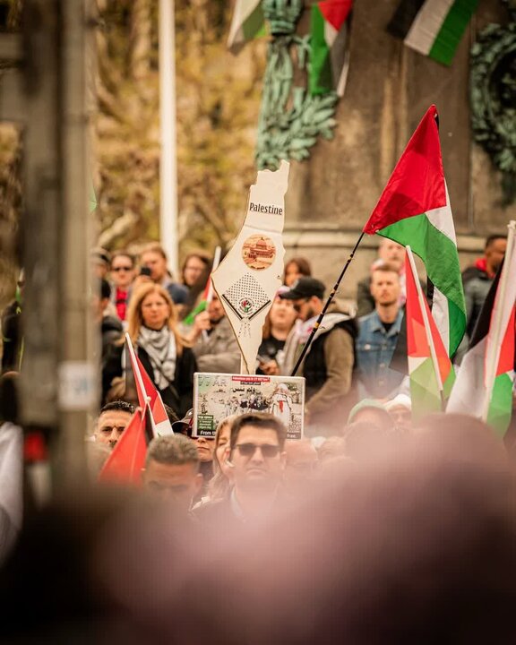 تظاهرات در مالمو سوئد در حمایت از فلسطین