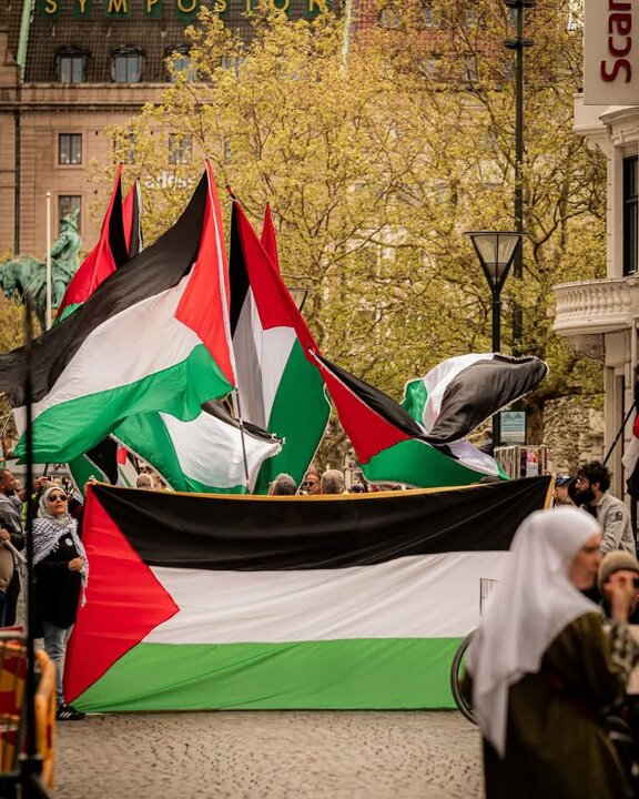 تظاهرات در مالمو سوئد در حمایت از فلسطین