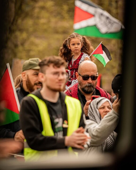 تظاهرات در مالمو سوئد در حمایت از فلسطین