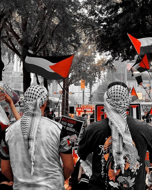 Informe gráfico | Manifestación en Seúl, capital de Corea del Sur, en solidaridad con el pueblo oprimido de Gaza