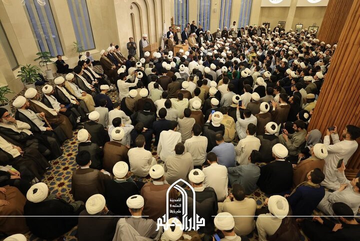 نجف میں آیت اللہ العظمی جوادی آملی کا والہانہ استقبال