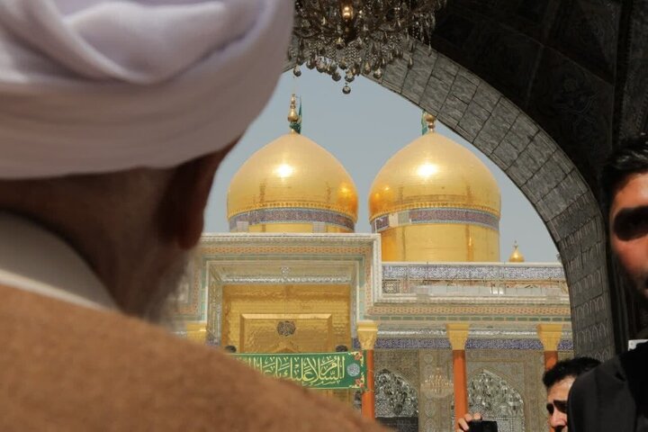 تصویری رپورٹ | آیت اللہ العظمیٰ جوادی آملی حَرَمِ امامین کاظمین(ع) میں