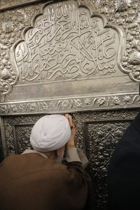 تصویری رپورٹ | آیت اللہ العظمیٰ جوادی آملی حَرَمِ امامین کاظمین(ع) میں
