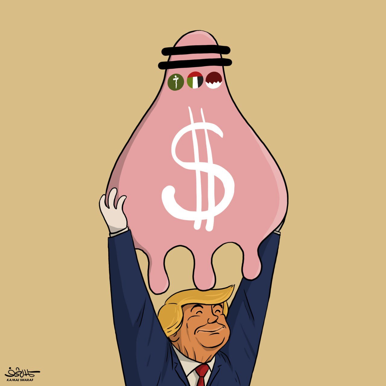 كاريكاتير / ترامب جاء ليحلب الأبقار