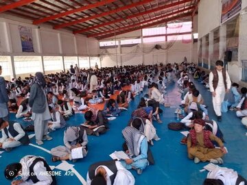 برگزاری آزمون آزمایشی کنکور با شرکت ۶۰۰ دانش‌آموز در شهرستان جاغوری افغانستان