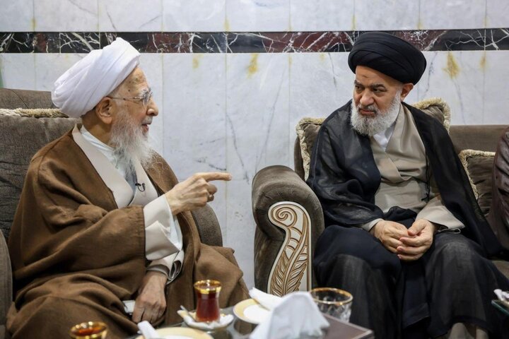 تقرير مصور| السيد أحمد الصافي يزور آية الله الشيخ عبد الله الجواديّ الآمليّ في مقرّ إقامته في كربلاء