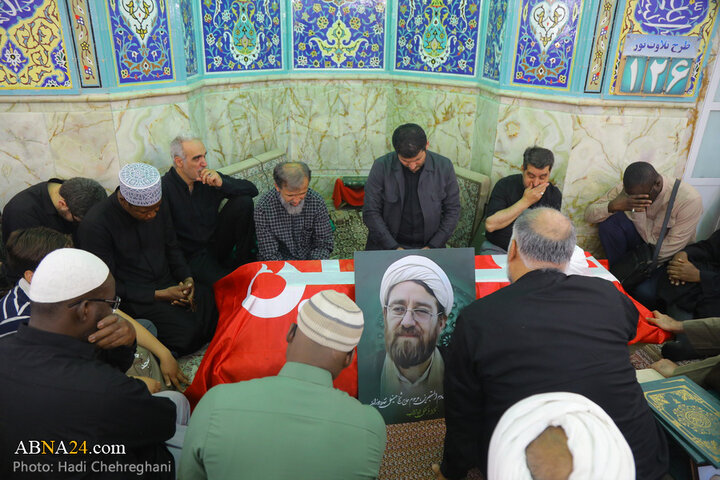 مراسم تشییع پیکر مرحوم حجت‌الاسلام نقده‌دوزان در شهر قم