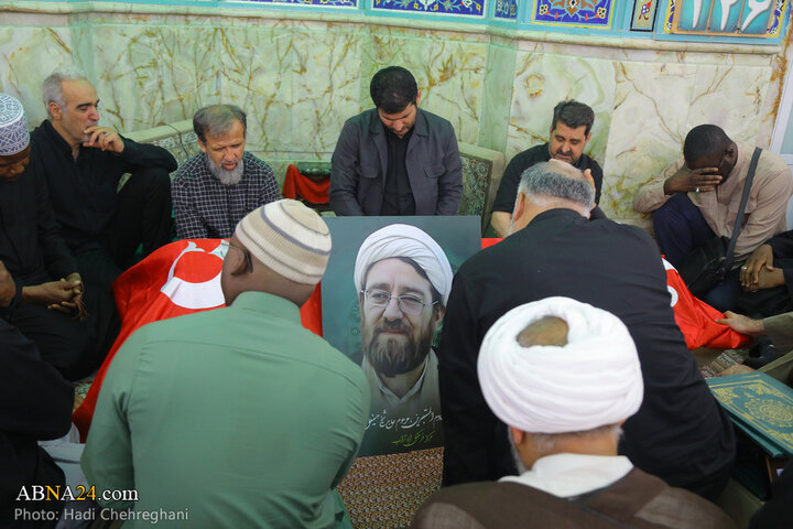 مراسم تشییع پیکر مرحوم حجت‌الاسلام نقده‌دوزان در شهر قم