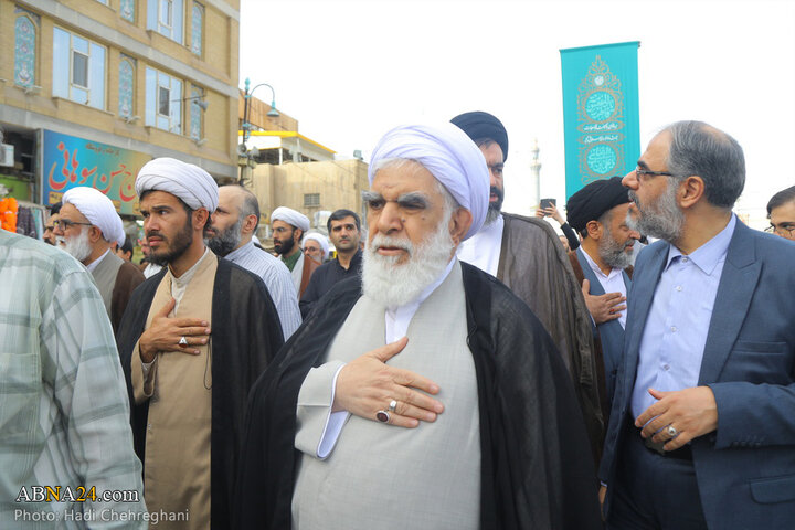 مراسم تشییع پیکر مرحوم حجت‌الاسلام نقده‌دوزان در شهر قم