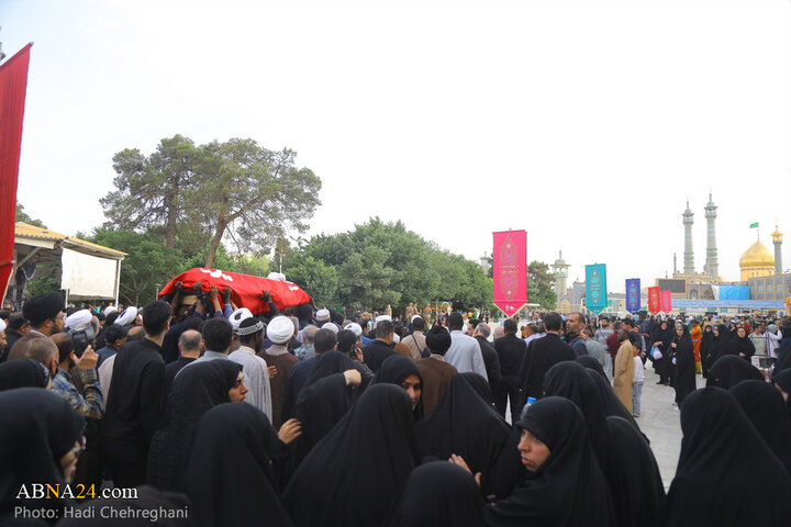 مراسم تشییع پیکر مرحوم حجت‌الاسلام نقده‌دوزان در شهر قم