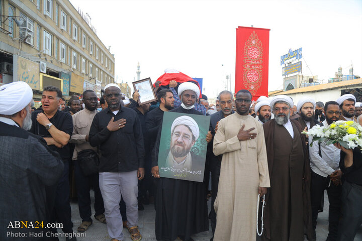 مراسم تشییع پیکر مرحوم حجت‌الاسلام نقده‌دوزان در شهر قم