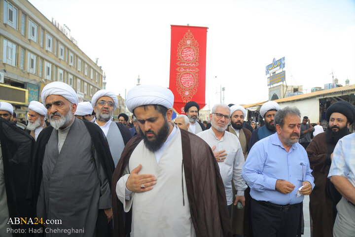 مراسم تشییع پیکر مرحوم حجت‌الاسلام نقده‌دوزان در شهر قم