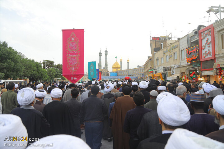 مراسم تشییع پیکر مرحوم حجت‌الاسلام نقده‌دوزان در شهر قم