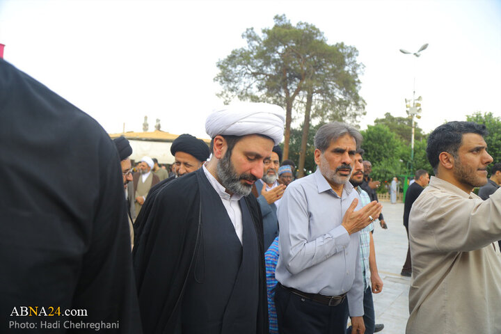 مراسم تشییع پیکر مرحوم حجت‌الاسلام نقده‌دوزان در شهر قم