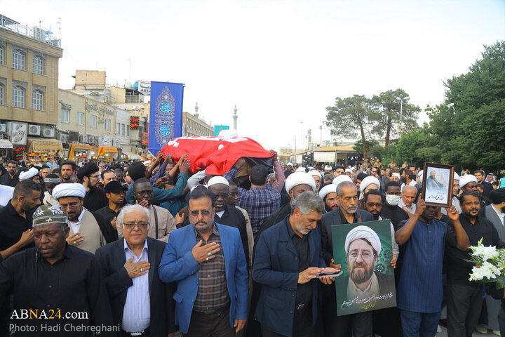 مراسم تشییع پیکر مرحوم حجت‌الاسلام نقده‌دوزان در شهر قم
