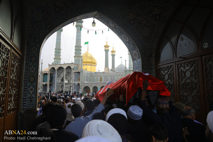 مراسم تشییع پیکر مرحوم حجت‌الاسلام نقده‌دوزان در شهر قم