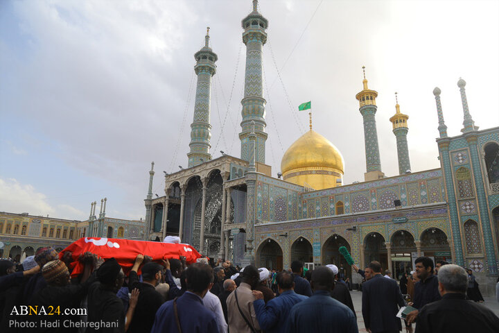 مراسم تشییع پیکر مرحوم حجت‌الاسلام نقده‌دوزان در شهر قم