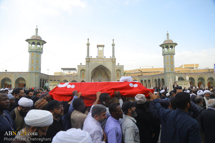 مراسم تشییع پیکر مرحوم حجت‌الاسلام نقده‌دوزان در شهر قم