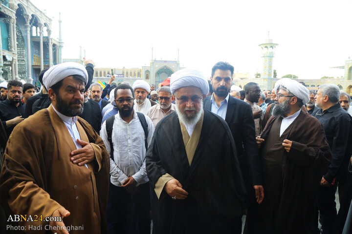 مراسم تشییع پیکر مرحوم حجت‌الاسلام نقده‌دوزان در شهر قم
