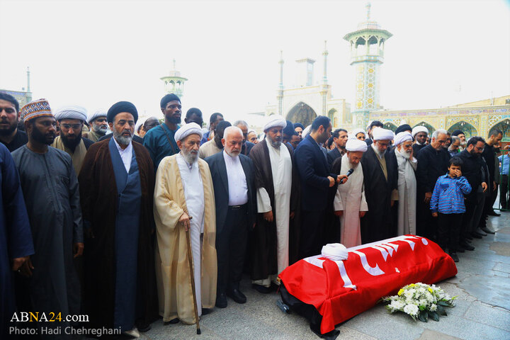 مراسم تشییع پیکر مرحوم حجت‌الاسلام نقده‌دوزان در شهر قم
