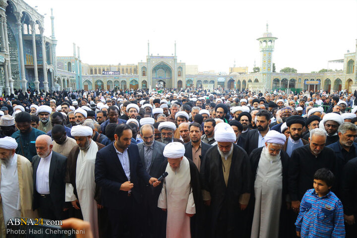مراسم تشییع پیکر مرحوم حجت‌الاسلام نقده‌دوزان در شهر قم
