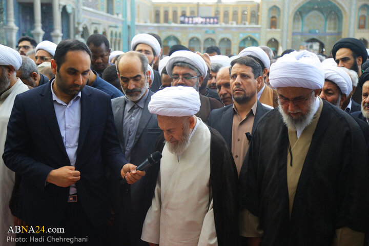 مراسم تشییع پیکر مرحوم حجت‌الاسلام نقده‌دوزان در شهر قم