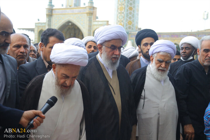 مراسم تشییع پیکر مرحوم حجت‌الاسلام نقده‌دوزان در شهر قم