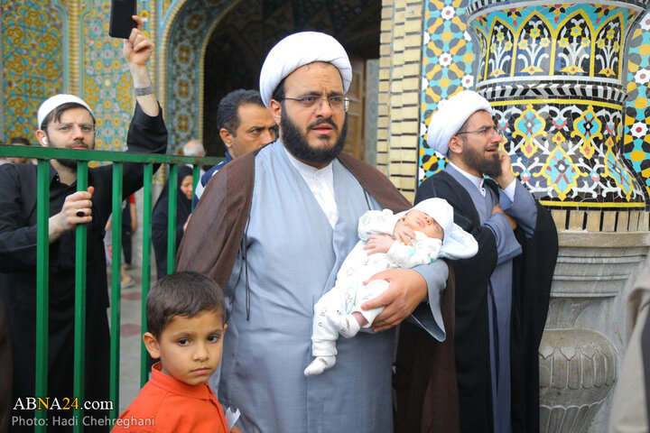 مراسم تشییع پیکر مرحوم حجت‌الاسلام نقده‌دوزان در شهر قم