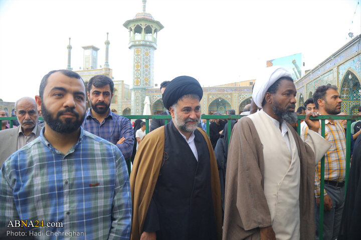 مراسم تشییع پیکر مرحوم حجت‌الاسلام نقده‌دوزان در شهر قم