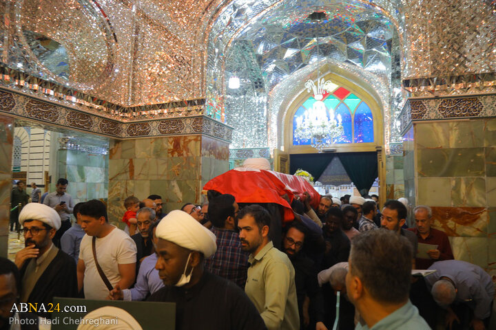 مراسم تشییع پیکر مرحوم حجت‌الاسلام نقده‌دوزان در شهر قم