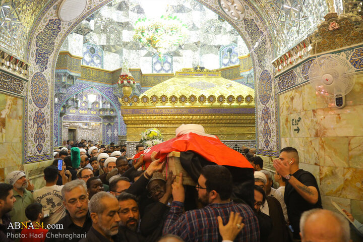 مراسم تشییع پیکر مرحوم حجت‌الاسلام نقده‌دوزان در شهر قم