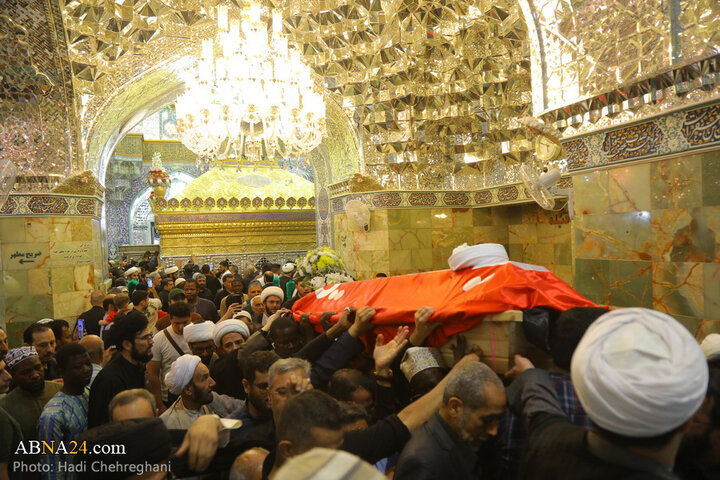 مراسم تشییع پیکر مرحوم حجت‌الاسلام نقده‌دوزان در شهر قم
