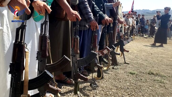 تقرير مصور/ مسير ووقفة مسلحة لقوات التعبئة في صنعاء نصرة لغزة