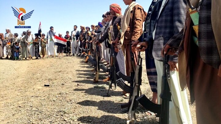 تقرير مصور/ مسير ووقفة مسلحة لقوات التعبئة في صنعاء نصرة لغزة