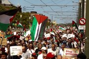 Brüsseldə Fələstinə dəstək olaraq yəhudi faşiziminə qarşı nümayişlər səngimir \ FOTO