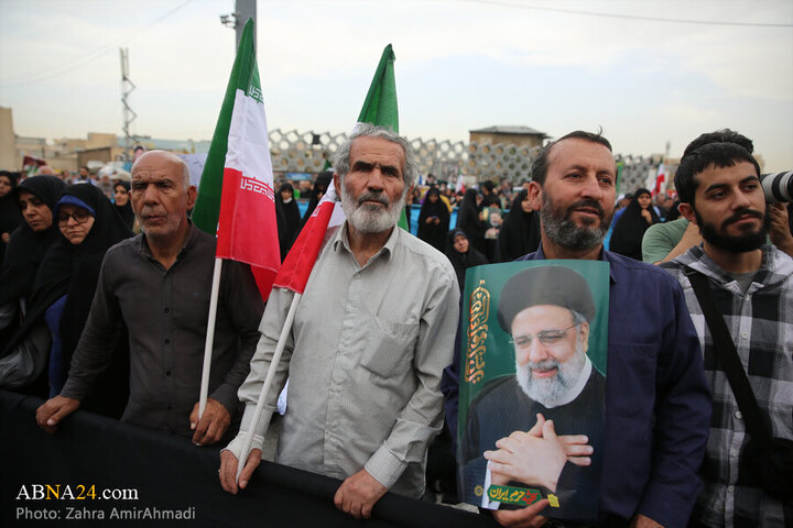 تقرير مصور| مراسم الذكرى السنوية الأولى لاستشهاد آية الله رئيسي بساحة الإمام الحسين (ع) في طهران