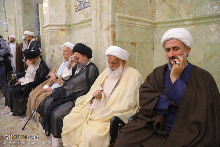 Informe fotográfico | Ceremonia del 16.º aniversario del fallecimiento del Ayatolá Bahjat en la Mezquita Adham de Qom