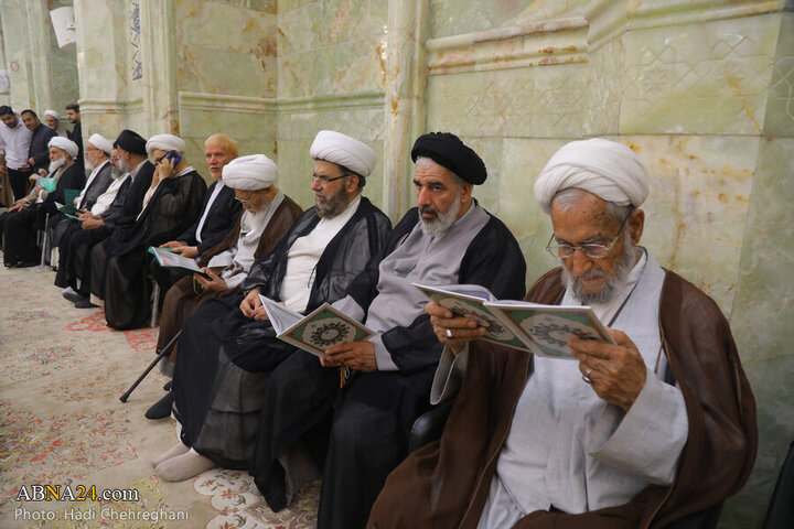Informe fotográfico | Ceremonia del 16.º aniversario del fallecimiento del Ayatolá Bahjat en la Mezquita Adham de Qom