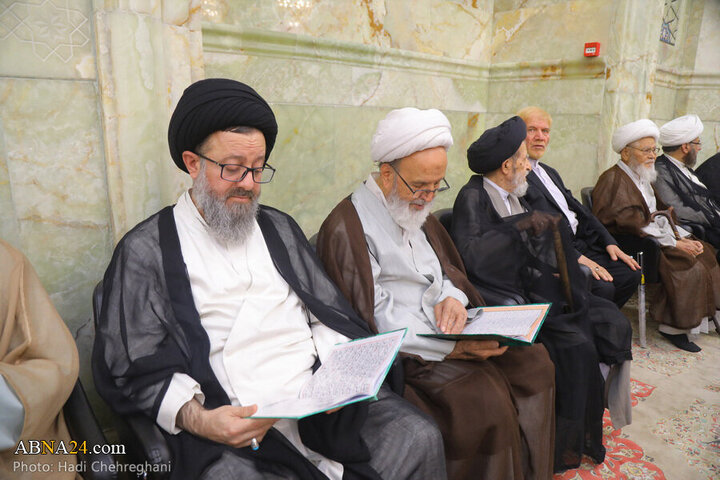 Informe fotográfico | Ceremonia del 16.º aniversario del fallecimiento del Ayatolá Bahjat en la Mezquita Adham de Qom