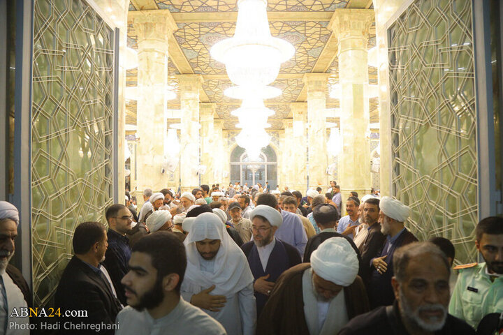 Informe fotográfico | Ceremonia del 16.º aniversario del fallecimiento del Ayatolá Bahjat en la Mezquita Adham de Qom