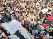 تقرير مصور / تشييع عشرات الشهداء ارتقوا بمجازر العدو في خانيونس جنوبي قطاع غزة