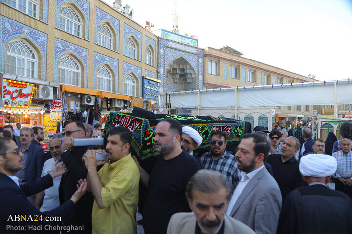 مراسم تشییع پیکر مرحوم آیت‌الله سیدعلی خراسانی در شهر قم