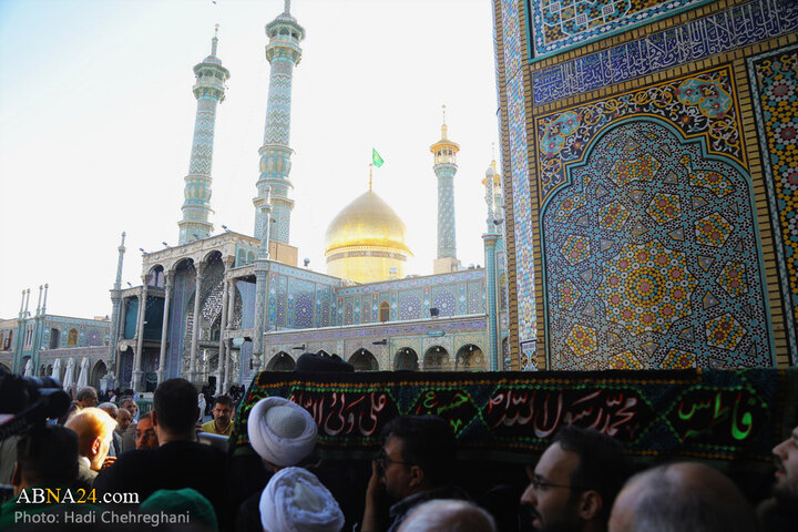 مراسم تشییع پیکر مرحوم آیت‌الله سیدعلی خراسانی در شهر قم