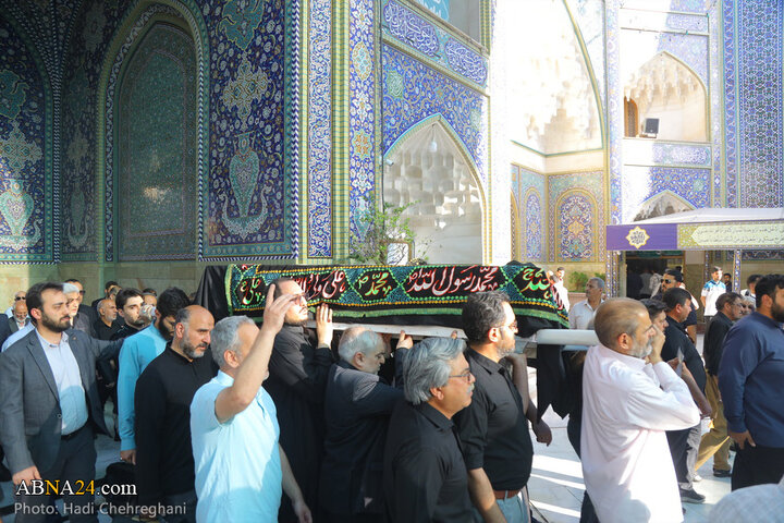 مراسم تشییع پیکر مرحوم آیت‌الله سیدعلی خراسانی در شهر قم