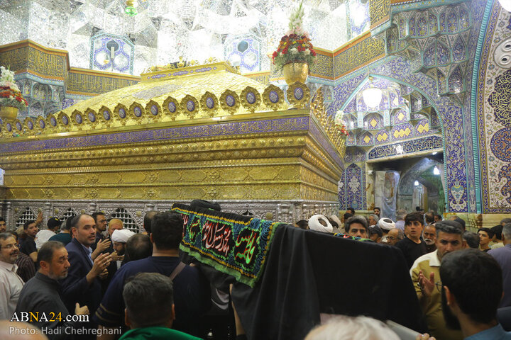 مراسم تشییع پیکر مرحوم آیت‌الله سیدعلی خراسانی در شهر قم