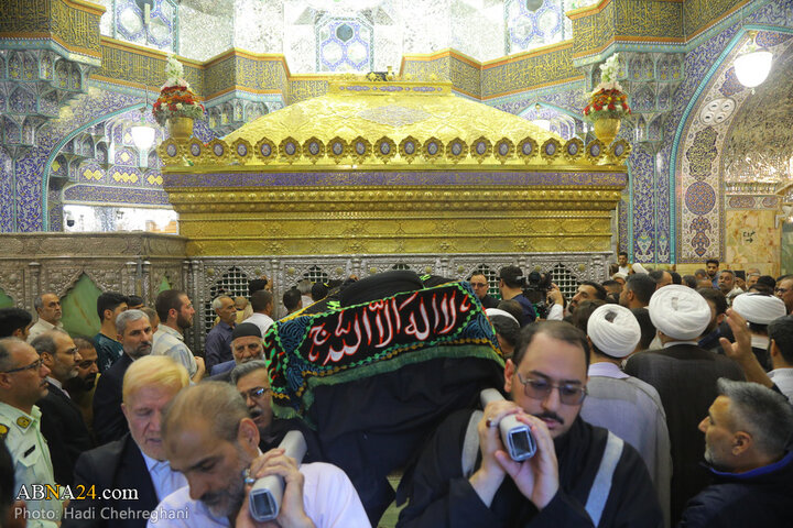 مراسم تشییع پیکر مرحوم آیت‌الله سیدعلی خراسانی در شهر قم