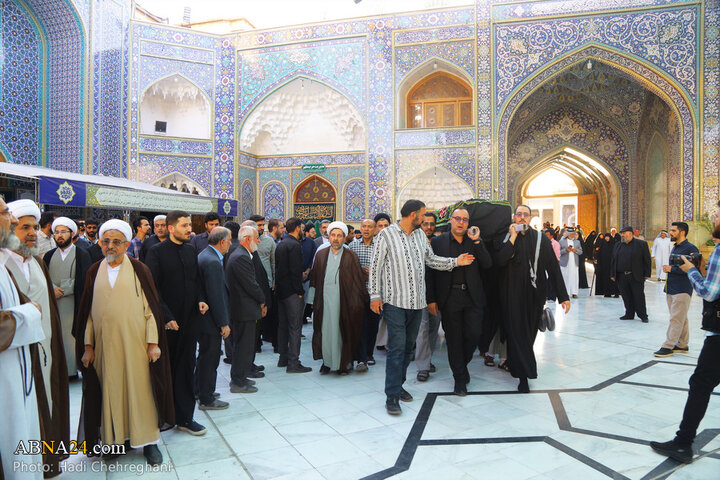 مراسم تشییع پیکر مرحوم آیت‌الله سیدعلی خراسانی در شهر قم